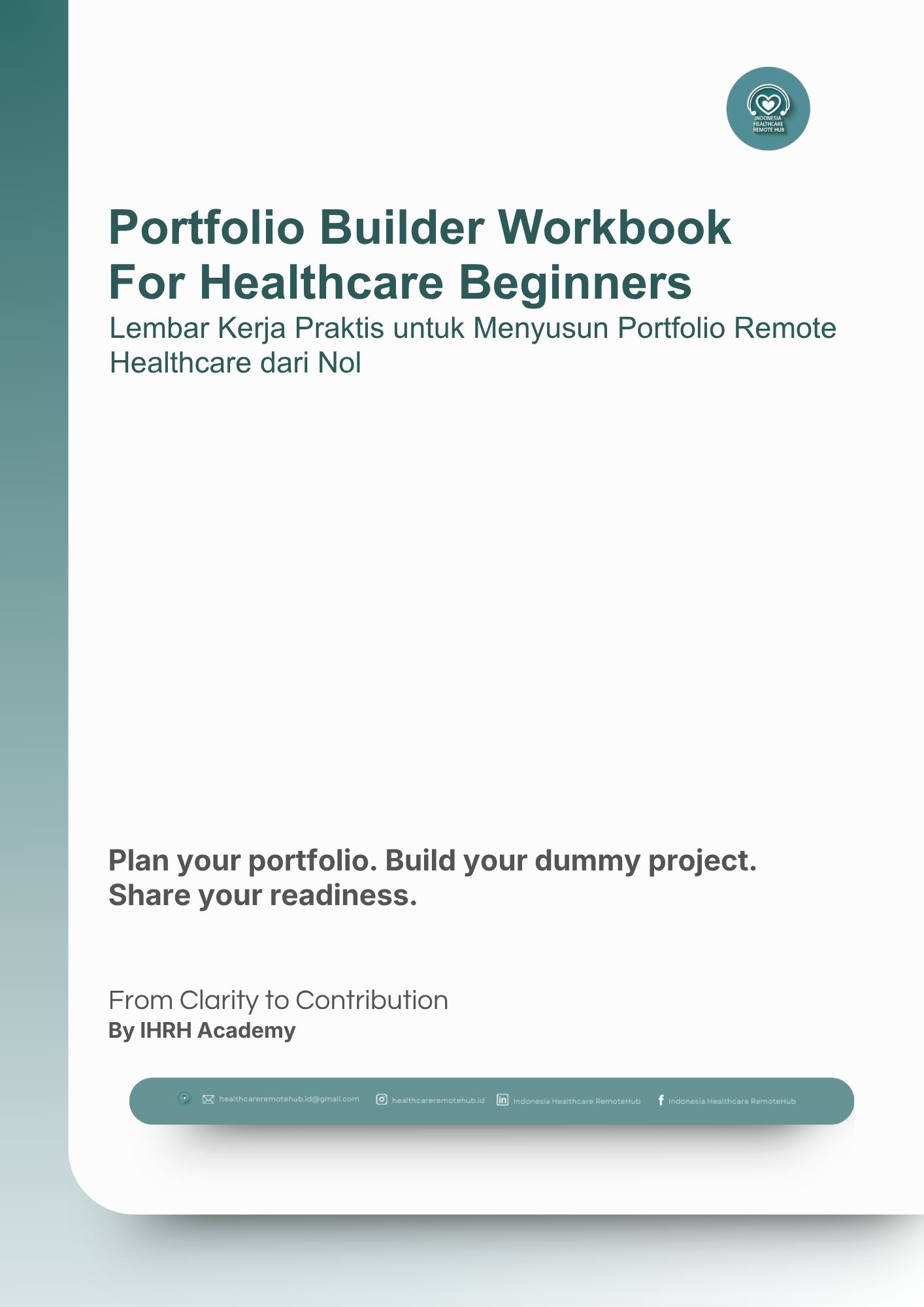 Portfolio Builder Workbook For Healthcare Beginners