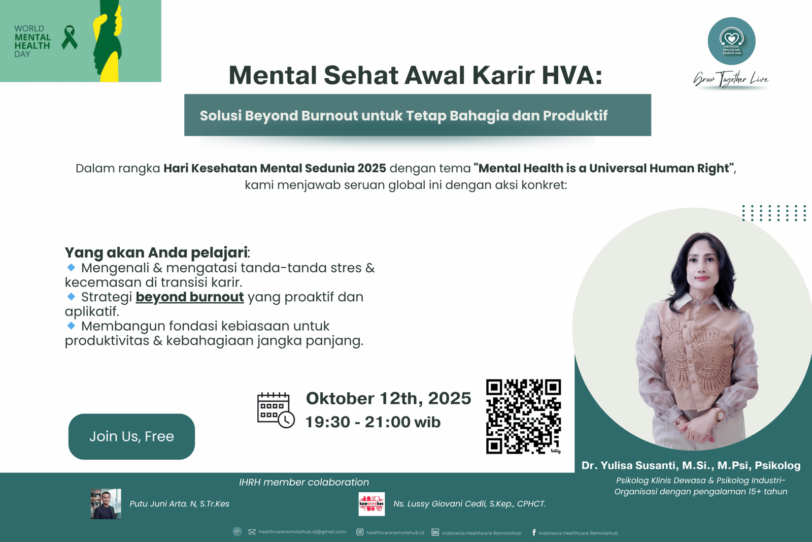 Mental Sehat Awal Karir HVA: Solusi Beyond Burnout untuk Tetap Bahagia dan Produktif
