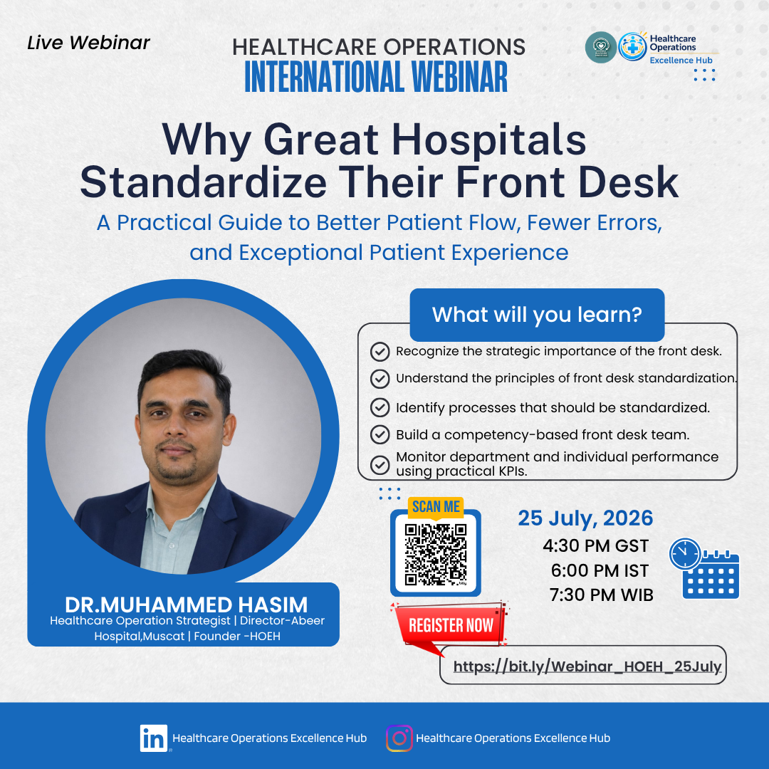 Why Great Hospitals Standardize Their Front Desk?A Practical Guide to Better Patient Flow, Fewer Errors, and Exceptional Patient Experience